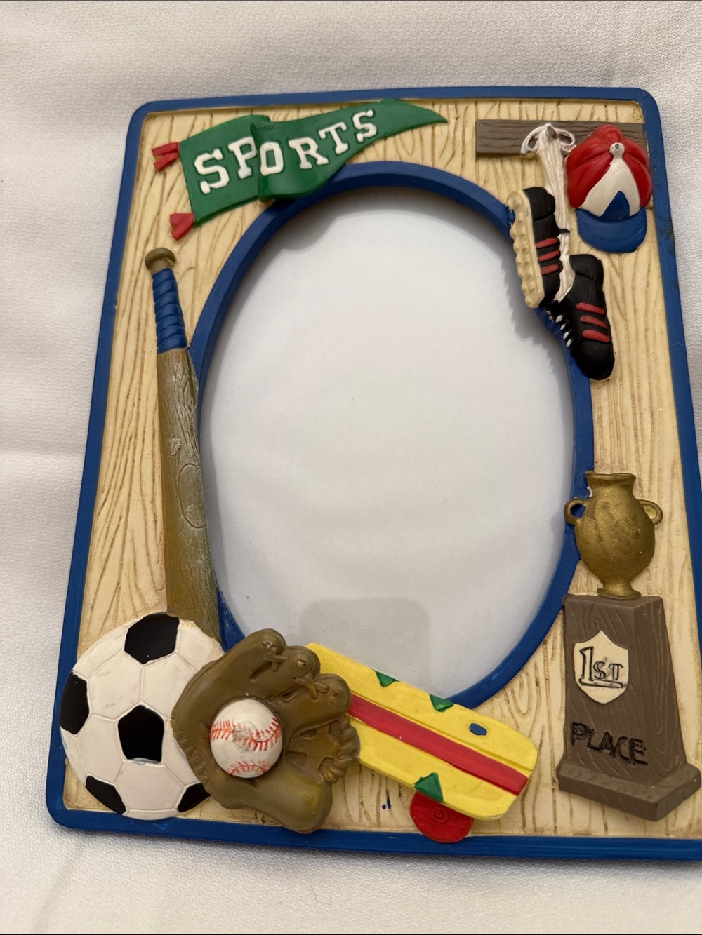 Sports Themed Picture Frame with Multi-Sport Accents